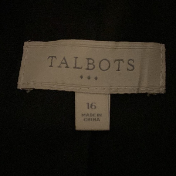 Vintage Talbots Women’s Classic Black Wool Plus Size Blend Blazer Size 16 Office - Picture 4 of 4